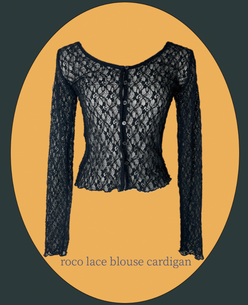 roco lace blouse cardigan_